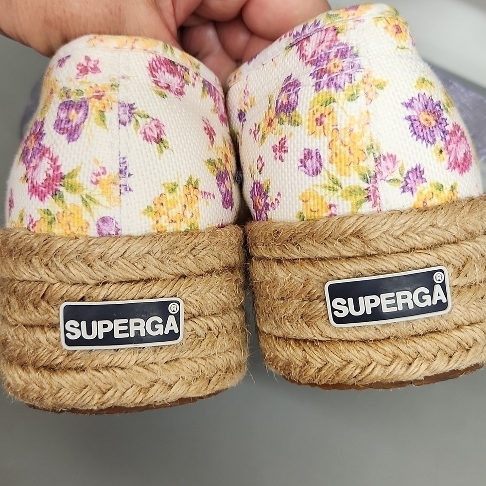 𝅺loveshackfancy superga women's size 39.5 EUC tropical sunset - Picture 3 of 8